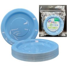 Plastic Lunch Plate 20 Pack - Light Blue