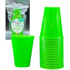 Plastic Cups 20 Pack - Lime Green