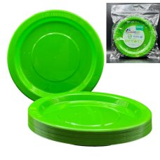 Plastic Dinner Plate 20 Pack - Lime Green