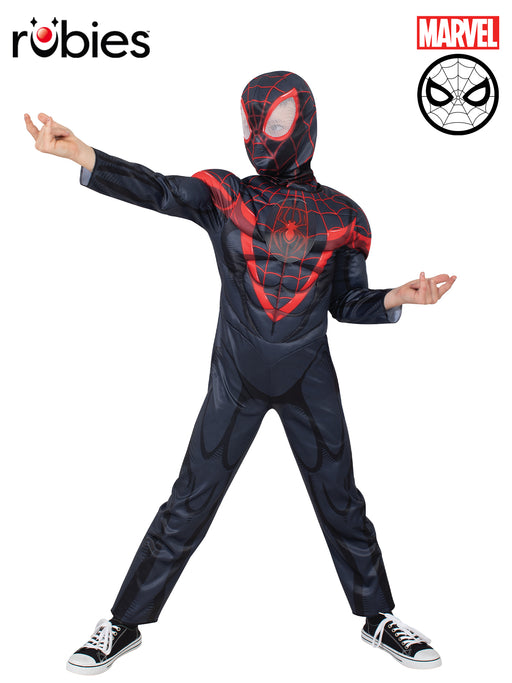 Miles Morales Deluxe Lenticular Childrens Costume 6-8 Years
