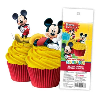 Mickey Mouse Edible Wafer Cupcake Toppers 16 Piece Pack