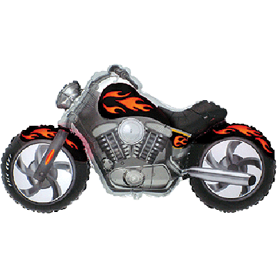 Super Shape Foil 115cm (45") Motorbike Black