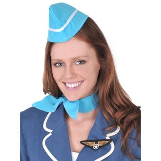 Air Hostess Set - Hat, Scarf & Badge