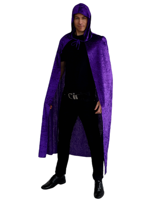 Velvet Cape with Hood - Purple