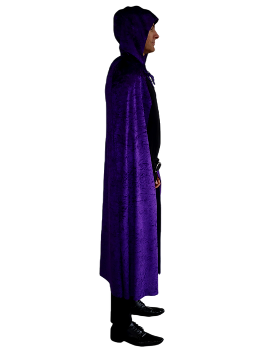Velvet Cape with Hood - Purple