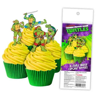 Teenage Mutant Ninja Turtles Edible Wafer Cupcake Toppers 16 Piece Pack
