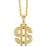 Dollar Sign Pendant Necklace Gold