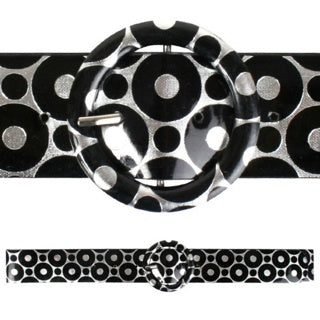 Belt Silver & Black Circles