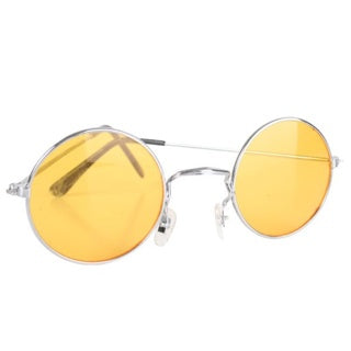 Small Lennon Glasses Silver Yellow Lenses