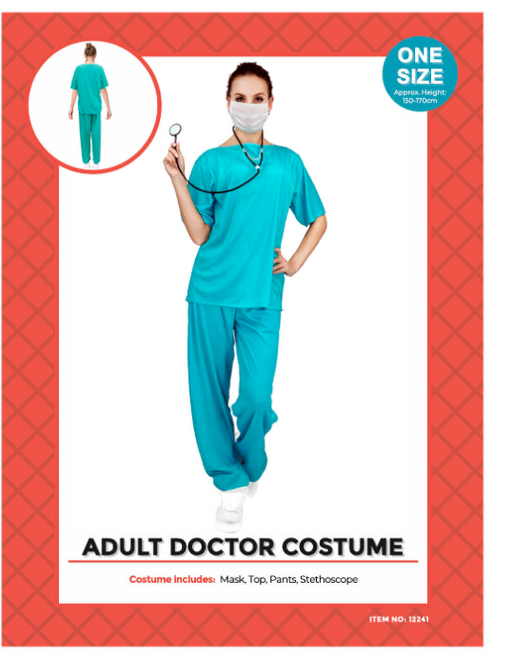 Adult Nurse Scrubs Costume