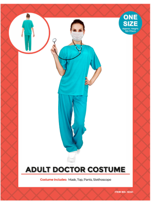 Adult Nurse Scrubs Costume