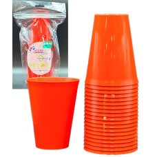 Plastic Cups 25 Pack - Orange