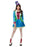 Party Dress, Green & Purple, with Gold Trim