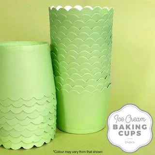 Cake Craft Ice Cream Pastel Green Baking Cup 24 Pack