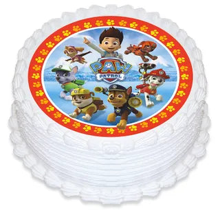 Paw Patrol Group Round Edible 16cm/6.3 Inch