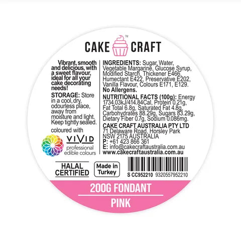 Cake Craft Pink Fondant 200g