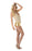 Pocket Pop Star women’s costume with draped light gold-toned top and shiny gold hot pants, shoes not included