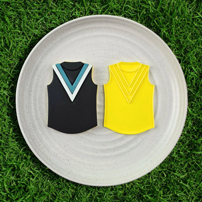 AFL Port Adelaide Power Football Team Guernsey Cutter & Embosser Set
