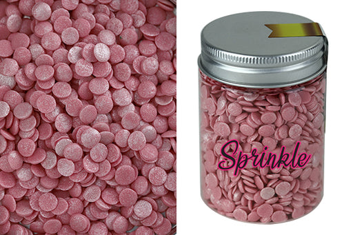 Pearl Pink Confetti Sprinkles - 100g