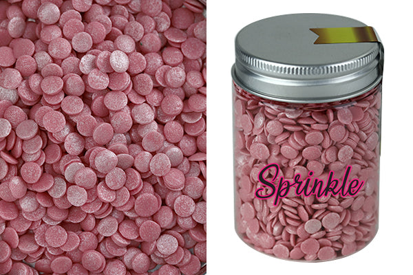 Pearl Pink Confetti Sprinkles - 100g