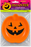 Pack of two orange pumpkin-shaped Halloween candy dishes with black jack-o’-lantern faces in Unique packaging
