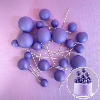 Dark Purple Foam Ball Toppers 20Pcs