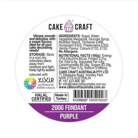 Cake Craft Purple Fondant 200g