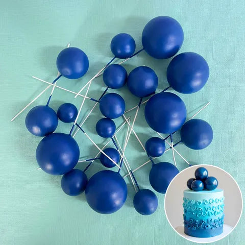 Royal Blue Ball Toppers 20Pcs