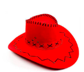Fluro Neon Cowboy Hat Red