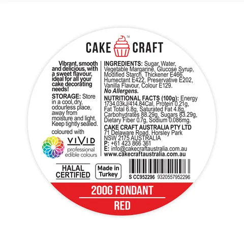 Cake Craft Red Fondant 200g