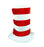 Striped Red and White Hat