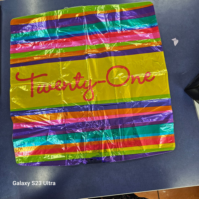 Birthday Stripes 21 Foil