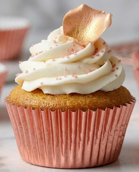 Large Rose Gold Foil Baking Cups 50 Pack