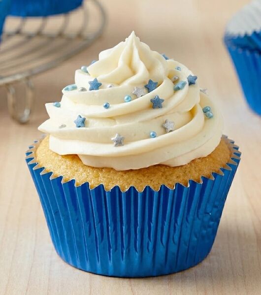 Large Royal Blue Foil Baking Cups 50 Pack