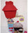 Big Top Cupcake silicone bakeware set assembled in red, shown with product box