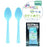Plastic Spoon 20 Pack - Light Blue