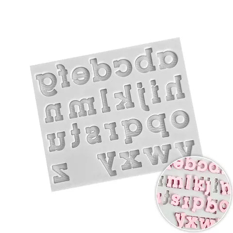 Lower Case Universal Serif Letters Silicone Mould