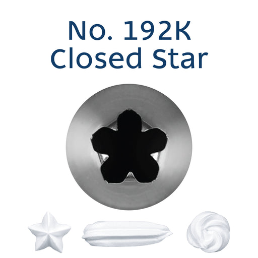 No. 192K Closed Star Medium Piping Tip