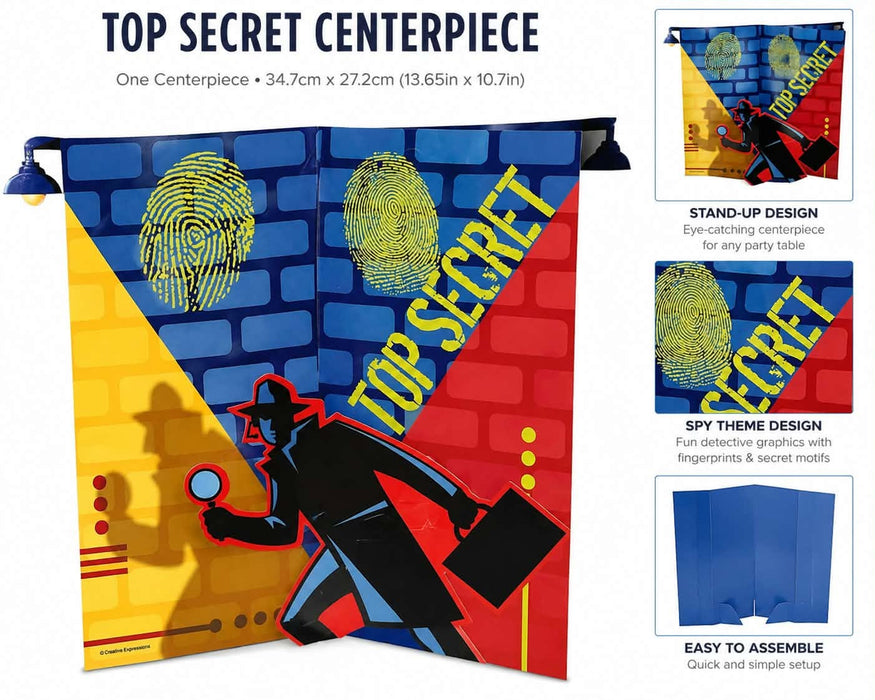 Top Secret Centrepiece 34.7cm x 27.2cm