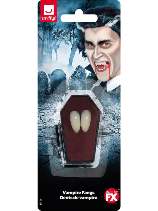 Smiffys Make-Up FX, Vampire Fang Tooth Caps, White