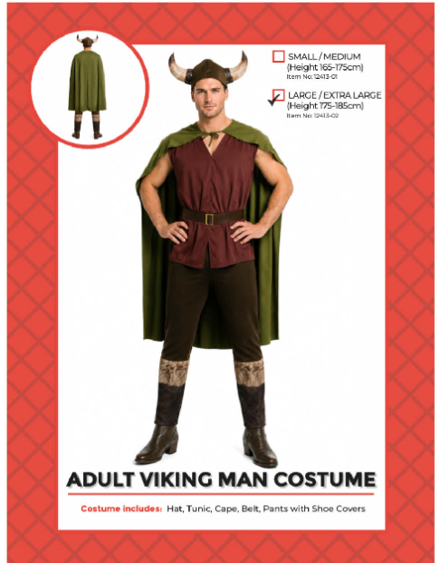 Adult Viking Man Large/XL