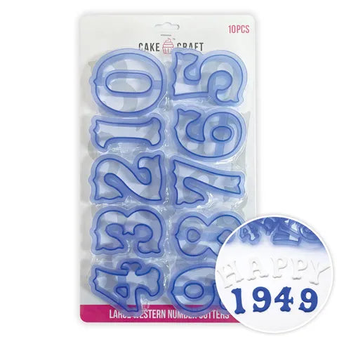 Large Western Number Cutters 10Pcs