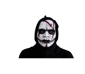 White Scarred Halloween Hooded Mask