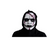 White Scarred Halloween Hooded Mask