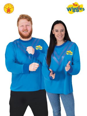 Blue Wiggle Top- Adult Costume X Large