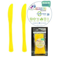 Plastic Knife 25 Pack - Yellow