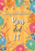 Congratulations You Did It greeting card with colourful balloons, stars, streamers and confetti on a yellow-orange background.