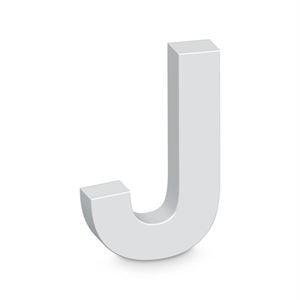 J Letter Alpha Art Wooden