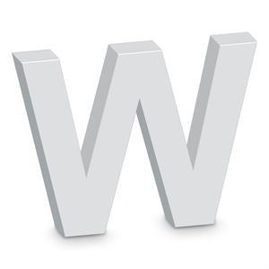 W Letter Alpha Art Wooden