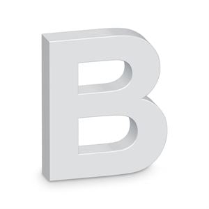 B Letter Alpha Art Wooden